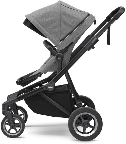 Thule Sleek + Bassinet + Main Seat - Grey Melange on Black