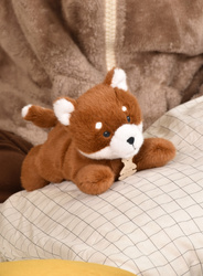 DOUDOU – Les P'tits Relax weighted plush fox, Histoire d'Ours, 22 cm, red