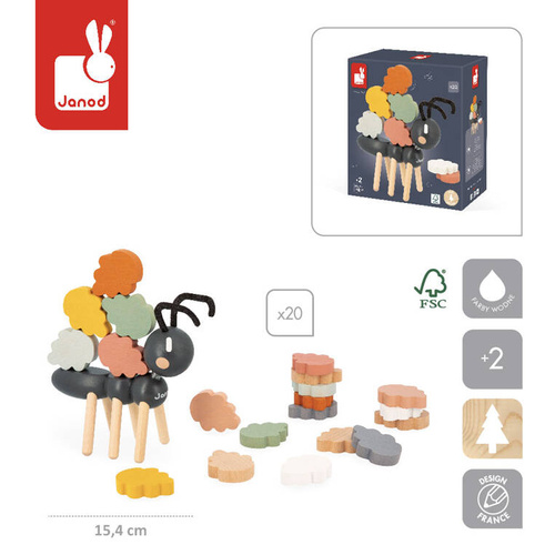 Janod - Drewniana gra balansowa Mrówka Sweet Cocoon 2+