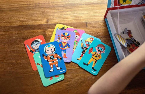 Janod - Magnetic puzzle. Costumes Boy Magnetibook collection 2018