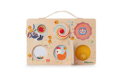 LILLIPUTIENS Wooden manipulation board with Farma suitcase 12 m+