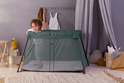 BABYBJÖRN - Travel Crib Light, Dark Green + sheet