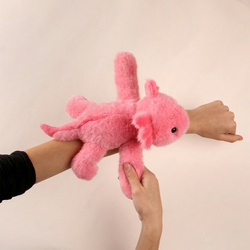 DOUDOU – Podcoll axolotl plush slap bracelet, Histoire d'Ours, pink