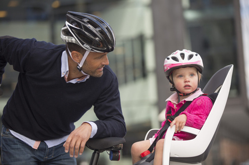 Hamax - Caress w/carrier adapter (rack mounted) - White/mint