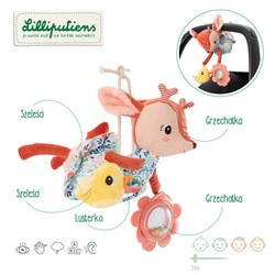 LILLIPUTIENS Multifunctional cuddly toy for hanging, Deer Stella, 3 m+