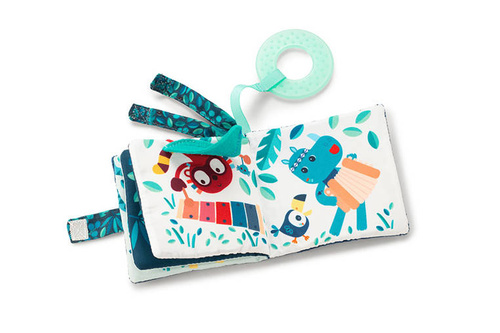 LILLIPUTIENS - Multifunctional mini-book with rustling foil and teether Marius rhinoceros 6 m +