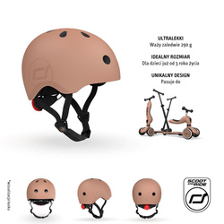 SCOOTANDRIDE - S-M helmet for children 3+ Mocha