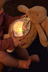 DOUDOU - musical projector night light Lapin Doudou Projection, Doudou et Compagnie, 19 cm, sandy beige
