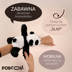 DOUDOU – Podcoll panda plush slap bracelet, Histoire d'Ours, white