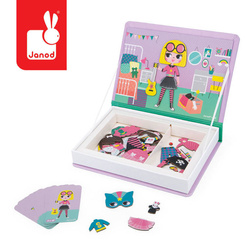 Janod - Magnetic puzzle. Costumes Girl Magnetibook collection 2018