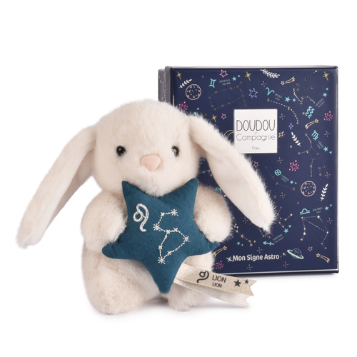 DOUDOU – DOUDOU ASTRO plush rabbit with zodiac sign, Doudou et Compagnie, 12 cm, Leo