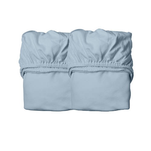LEANDER - sheet for Junior cot, 2 pcs., dusty blue