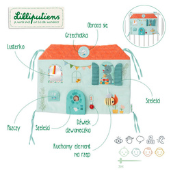 LILLIPUTIENS Soft activity board for play Stella the Deer and Joe the Dragon House 3 m+