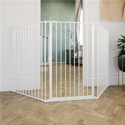 DogSpace - Rocky L Extra Tall Multi Expandable Dog Gate, White (90-221cm)