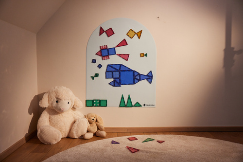 CLEVERCLIXX - magnetic wall sticker 95x75cm, clever blue