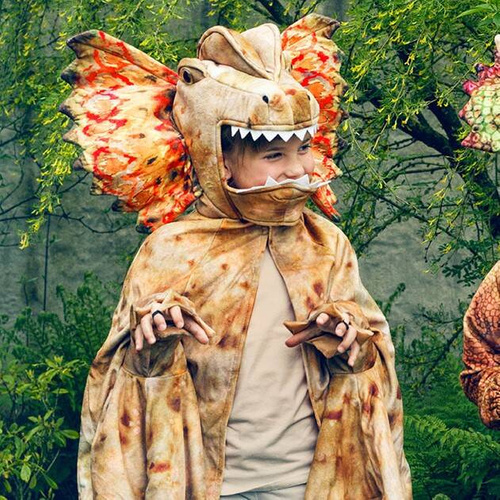 Souza! - Kostium peleryna z kapturem - maską dinozaur Dilofozaur 4-7 lat