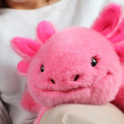 DOUDOU – Histoire d'Ours weighted plush axolotl, 50 cm, neon pink