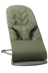 BABYBJÖRN - Bliss Woven, Petal quilt, Dark Green Dark grey frame