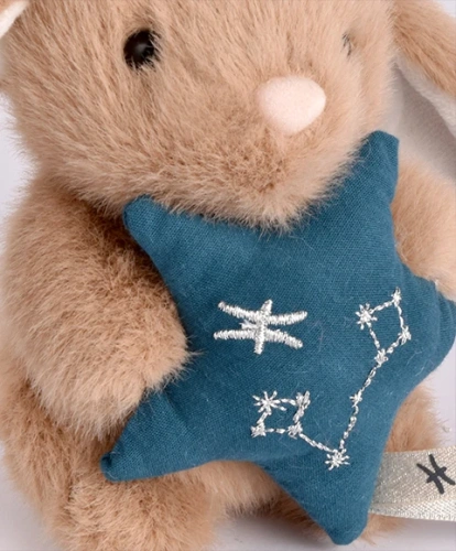 DOUDOU – DOUDOU ASTRO plush rabbit with zodiac sign, Doudou et Compagnie, 12 cm, Pisces