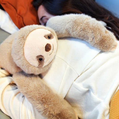 DOUDOU – Histoire d'Ours weighted plush sloth, 50 cm, beige
