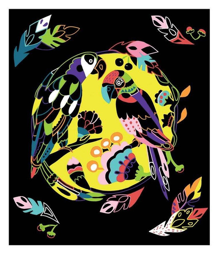 Janod - Creative set for scratching Animals of the world 5+