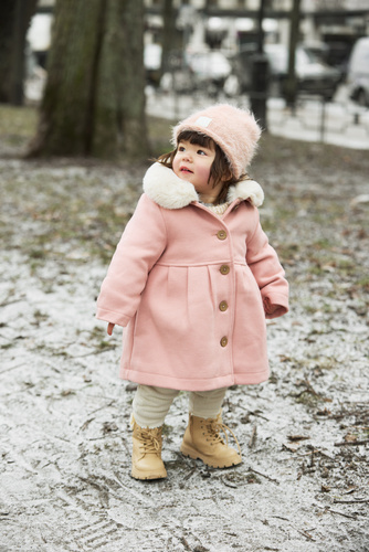 Elodie Details - Furry Knit Beanie - Powder Pink - 6-12 months