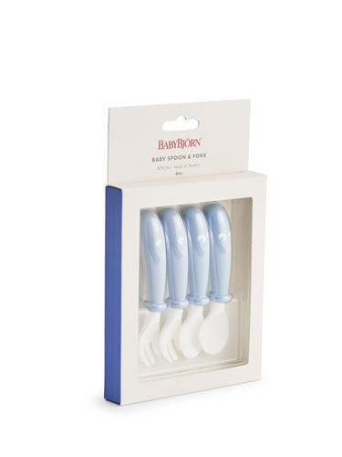 BABYBJÖRN - Baby Spoons and forks Powder Blue