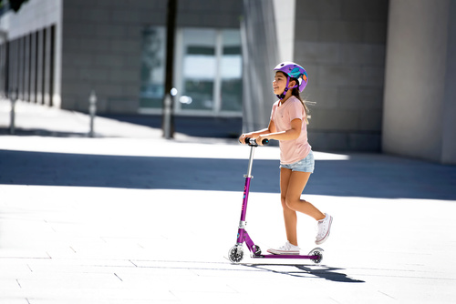 MICRO - two-wheeled scooter for children from 5 years Sprite LED, purple stripe