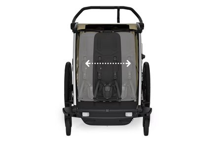 Przyczepka rowerowa dla dziecka, podwójna - Thule Chariot Sport 2 - Black