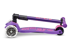 MICRO - foldable three-wheeled scooter Maxi Deluxe LED, purple