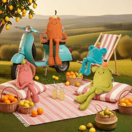 DOUDOU - MIAM! Britney Pear, 40 cm, pink pear