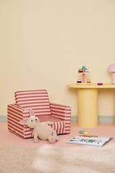 KID'S CONCEPT - striped foldable armchair, clay pink