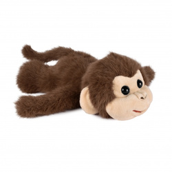DOUDOU – Podcoll plush monkey slap bracelet, Histoire d'Ours, brown