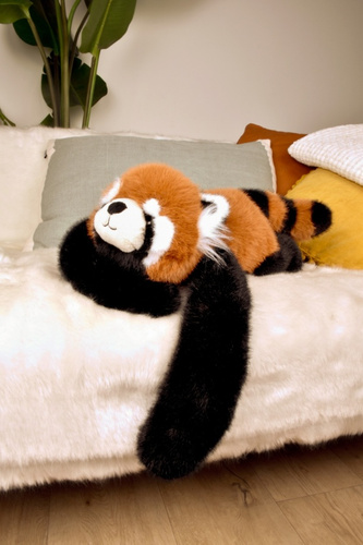 DOUDOU – Histoire d'Ours weighted red panda plush, 50 cm, orange