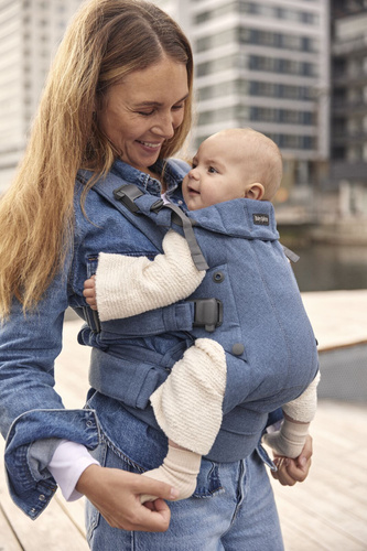 BABYBJORN - Baby Carrier Harmony, Woven, Blue mélange
