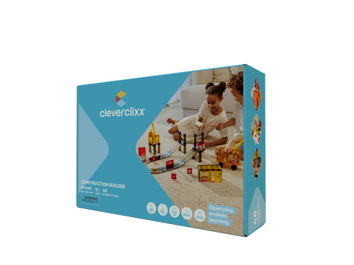 CLEVERCLIXX - Construction Builder Pack Intense magnetic blocks - 48 pcs.