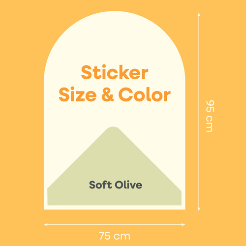 CLEVERCLIXX - magnetic wall sticker 95x75cm, soft olive