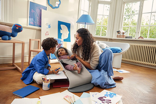 BABYBJÖRN - Bouncer Bliss - 3D Jersey, Sand Grey