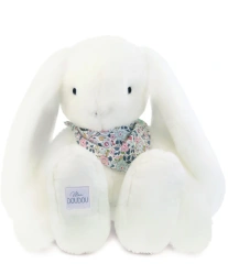 DOUDOU – Lapin Fleurette plush rabbit by Doudou et Compagnie, 50 cm, white