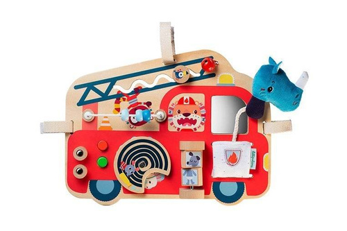 LILLIPUTIENS - Wooden handling board. Fire truck. Rhinoceros Marius 9 m +