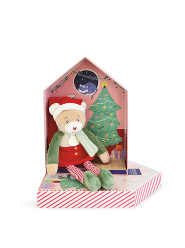 DOUDOU - Christmas pixy plush with house, Doudou et Compagnie, 27 cm, Farceur Cannelle