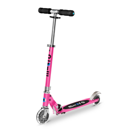 MICRO - two-wheeled scooter for children from 5 years Sprite LED,  pink