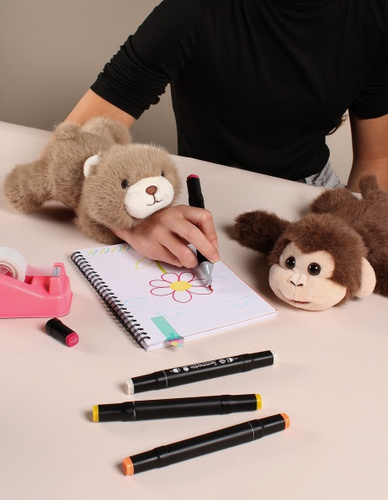 DOUDOU – Podcoll plush bear slap bracelet, Histoire d'Ours, light brown