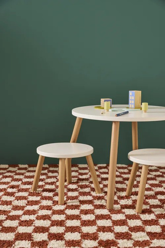 Kid's Concept - Stool and table set -  white