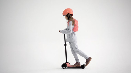 SCOOTANDRIDE - Highwaykick 5 LED - Folding scooter with light-up wheels 5+ Peach