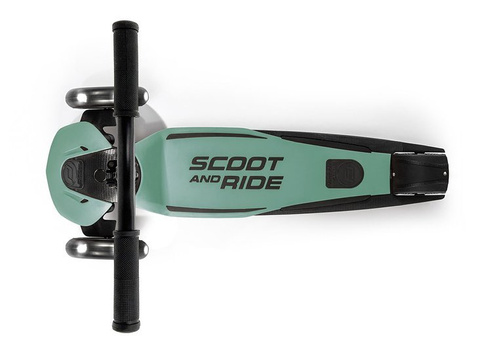 SCOOTANDRIDE - Highwaykick 5 LED - Folding scooter with light-up wheels 5+ Forest