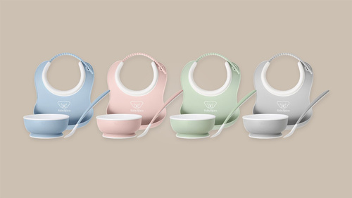 BABYBJORN - Dinnerware Set, 8 pcs - Light Grey