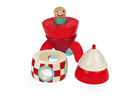 Janod - Wooden magnetic rocket