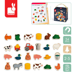 Janod - Farma wooden magnets 24 pieces