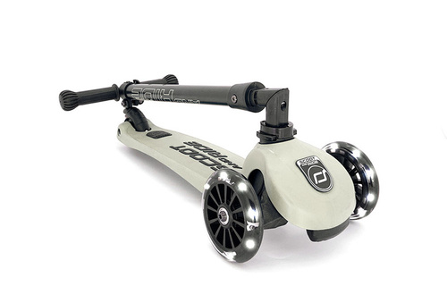 SCOOTANDRIDE - Highwaykick 3 LED - Folding scooter with light-up wheels 3+ Ash